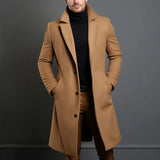 Men's Elegant 3/4 Casual Business Coats - Khaki - Jacket - 3XL - Polyester - image 8
