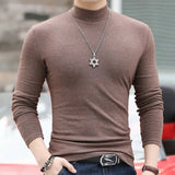 Men's Women's Slim Fit Mock Neck Shirts - Black - Skivvy - 6XL - Polyester - image 26