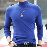 Men's Women's Slim Fit Mock Neck Shirts - Royal Blue - Skivvy - 6XL - Polyester - image 27