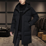Men's Thick Mid-Length Winter Parkas - Army Green - Parka - 8XL - Cotton - image 10