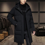 Men's Thick Mid-Length Winter Parkas - Army Green - Parka - 8XL - Cotton - image 12