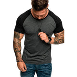Men's Fitted T Shirt Gym Fitness Tee - Army Green - Shirt - 4XL - Polyester Spandex - image 3
