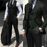 Men's Fashion Formal Wedding Tuxedos 3Pc - Royal Blue - 3 Pcs Suit - 6XL - Polyester - image 5