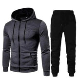 Men's Sporty Track Suit Sets 2Pcs - Black - Activewear Set - 3XL - Polyester - image 2