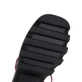 Women's British Walker Patent Platforms - Red - Platform Chunky Shoes - 12 B - PU Patent Leather - image 14