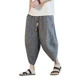 Men's Long Japanese Kimono Wide Shorts - Black - 1 / Japanese Long Shorts - 5XL     92 to 99kg - Linen - image 34