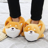 Women's Plush Soft Dog Slipper - Brown - Lying Firewood Dog Slippers - 45 B - Plush - image 5