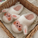 Women's Fluffy Winter Slippers - Coffee - Cow Slides - 36-37 - Plush - image 19