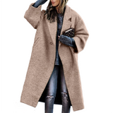 Women's Long Woolen Loose Overcoat - Black - Ladies Coat - XXL - Wool Blend - image 36