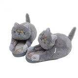 Women's Soft Cat Hug Slippers - Gray - Cat Slippers - 10 B - Plush - image 10