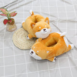 Women's Plush Soft Dog Slipper - Brown - Lying Firewood Dog Slippers - 45 B - Plush - image 2