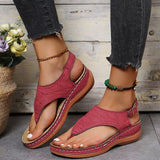 Women's Summer Slip On Sandals - Black - Slip On Sandals - 43 B - PU Leather - image 43
