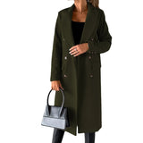 Funki Buys | Jackets | Women's Double Breasted Long Overcoat