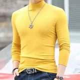 Men's Women's Slim Fit Mock Neck Shirts - Tumeric - Skivvy - 6XL - Polyester - image 30