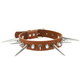 Women's Punk Spike Collar Necklace - Black - Spike Collar Necklace - PU Leather - image 19