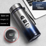 Stainless Steel Sensor Thermoses - Blue/Silver - Smart Display / Thermos Water Bottle - 1000ML - Stainless Steel - image 7