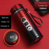 Stainless Steel Sensor Thermoses - Red/Black - Smart Display / Thermos Water Bottle - 1000ML - Stainless Steel - image 5
