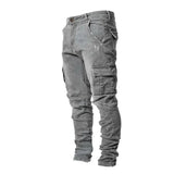 Men's Slim Fit Skinny Denim Jeans - Black - Skinny Jeans - 4XL - Polyester Denim - image 6