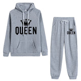 Women's Thickened Hooded Sweat Suit - Light Gray - 3XL - Polyester - image 36