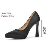 Women's Elegant Satin High Heel Pumps - Pink - 1 / 12cm Heel - 41 B - PU Patent Leather - image 44