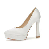 Women's Elegant Satin High Heel Pumps - Pink - 1 / 12cm Heel - 41 B - PU Patent Leather - image 48