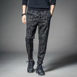 Men's Loose-Fitting Cargo Track Pants - Black - 5XL - Polyester - image 17