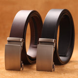 Men's Leather Handmade Automatic Belts - Black - Men's Belt - 135cm - Genuine Leather - image 6