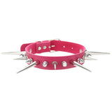 Women's Punk Spike Collar Necklace - Black - Spike Collar Necklace - PU Leather - image 29