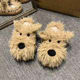 Women's Cute Shaggy Dog Slippers - Beige - Dog Slippers - 36-37 - Plush - image 17
