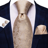 Funki Buys | Neckties | Men's 3 Pcs Elegant Paisley Silk Tie Set