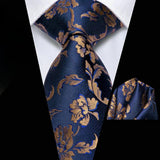 Funki Buys | Neckties | Men's 2 Pcs Floral Silk Tie Set