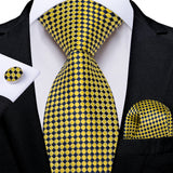 Men's 3 Pcs Luxury Gold Paisley Tie Sets - Gold - LDSN7945 - One Size - Silk - image 16