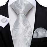 Funki Buys | Neckties | Men's 3 Pcs Silver Grey Formal Tie Set