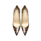 Women's Patent Leopard Red Sole Stilettos - Leopard - 12cm - 46 B - Genuine Patent Leather - image 9