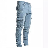 Men's Slim Fit Skinny Denim Jeans - Black - Skinny Jeans - 4XL - Polyester Denim - image 20