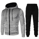 Men's Sporty Track Suit Sets 2Pcs - Beige - Activewear Set - 3XL - Polyester - image 6