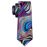 Funki Buys | Neckties | Men's 3 Pcs Vibrant Swirls Formal Tie Set
