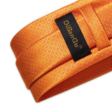 Men's 3 Pcs Stylish Geometric Tie Set - Orange - Necktie / 7981 - One Size - Polyester - image 6