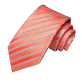 Funki Buys | Neckties | Men's 3 Pcs Salmon Pink Striped Tie Set