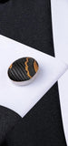 Funki Buys | Neckties | Men's 3 Pcs Gold Paisley Silk Tie Set