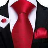Funki Buys | Neckties | Men's 3 Pcs Shades of Red Formal Tie Sets