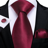 Funki Buys | Neckties | Men's 3 Pcs Shades of Red Formal Tie Sets