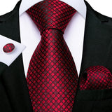 Funki Buys | Neckties | Men's 3 Pcs Shades of Red Formal Tie Sets