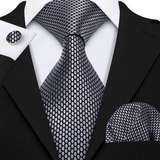 Funki Buys | Neckties | Men's 3 Pcs Slate Gray Formal Tie Set