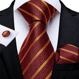 Funki Buys | Neckties | Men's 3 Pcs Shades of Red Formal Tie Sets