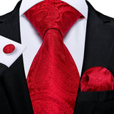 Funki Buys | Neckties | Men's 3 Pcs Shades of Red Formal Tie Sets