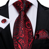 Funki Buys | Neckties | Men's 3 Pcs Shades of Red Formal Tie Sets