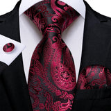 Funki Buys | Neckties | Men's 3 Pcs Shades of Red Formal Tie Sets