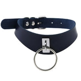 Women's Cosplay Dog Collar Choker - Black - Circle Choker - Medium - PU Leather - image 21
