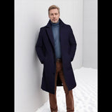 Men's Elegant 3/4 Casual Business Coats - Khaki - Jacket - 3XL - Polyester - image 2